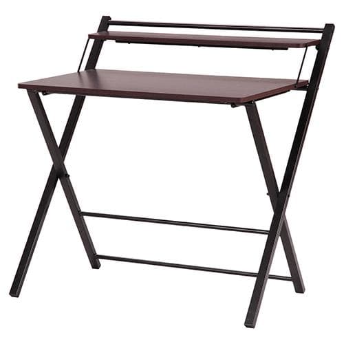 【新品・送料無料】【完成品】フォールディングワークデスク D.BR×BK