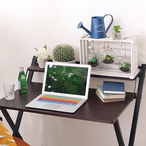 【新品・送料無料】【完成品】フォールディングワークデスク D.BR×BK