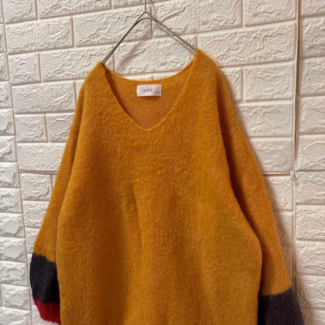 KiiRA キーラ バルーンスリーブ モヘヤ ミックス ニット セーター