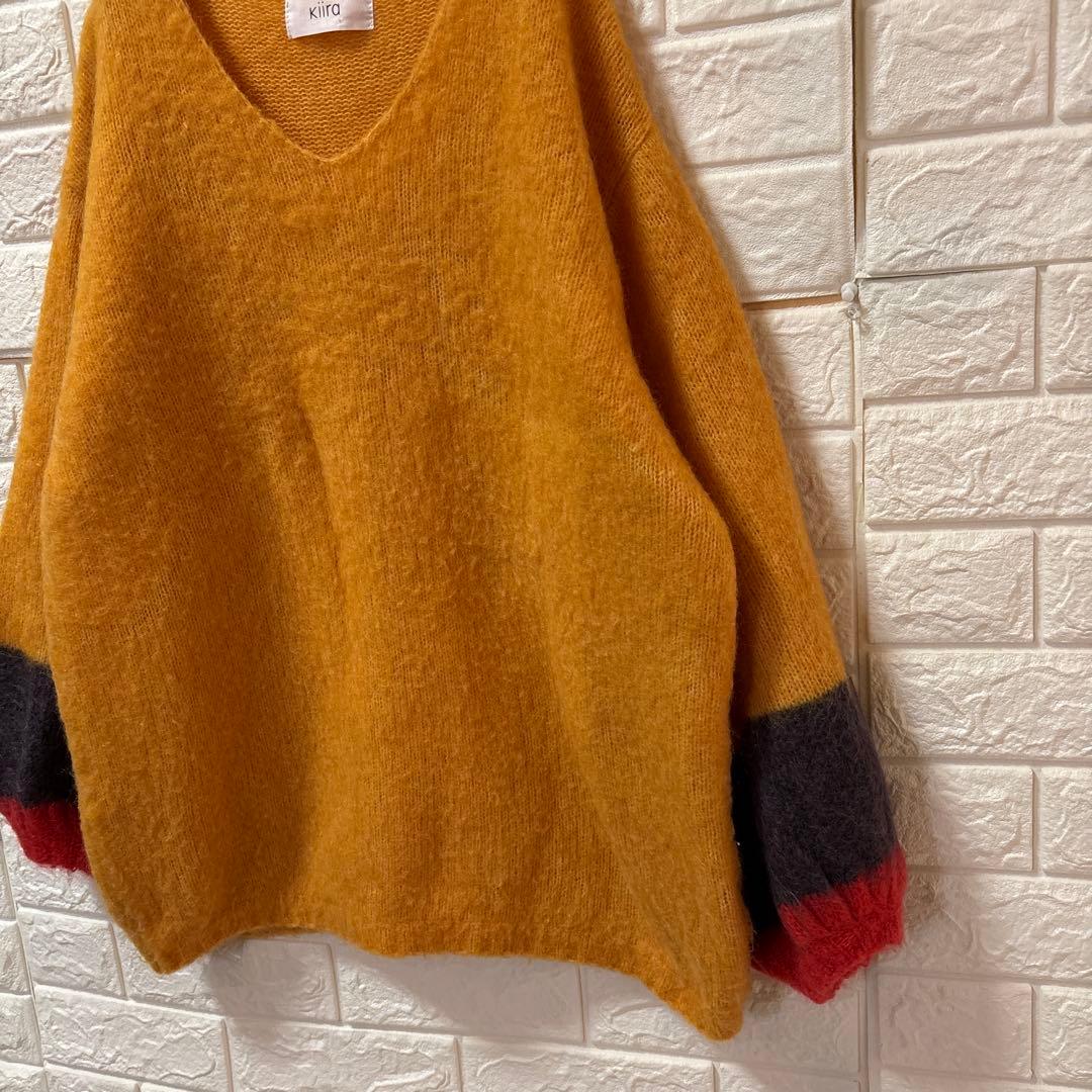 KiiRA キーラ バルーンスリーブ モヘヤ ミックス ニット セーター
