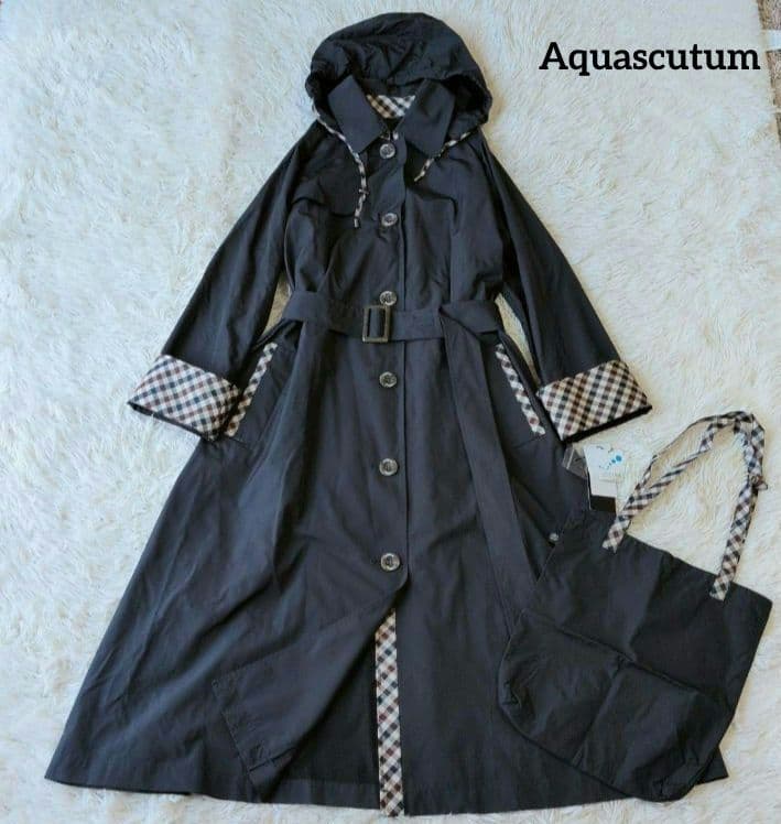 【新品】アクアスキュータム スプリングコート 撥水防水 2way ネイビー M