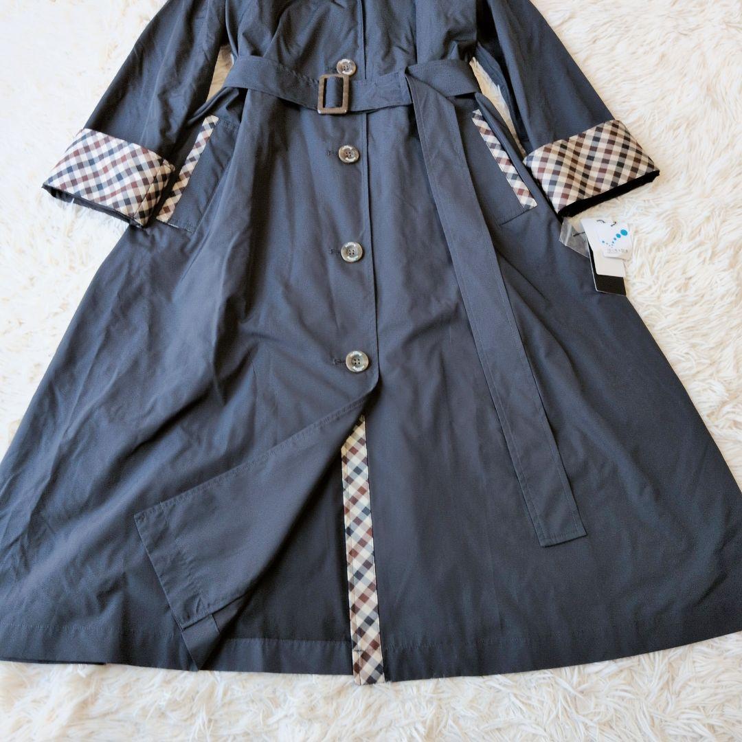 【新品】アクアスキュータム スプリングコート 撥水防水 2way ネイビー M