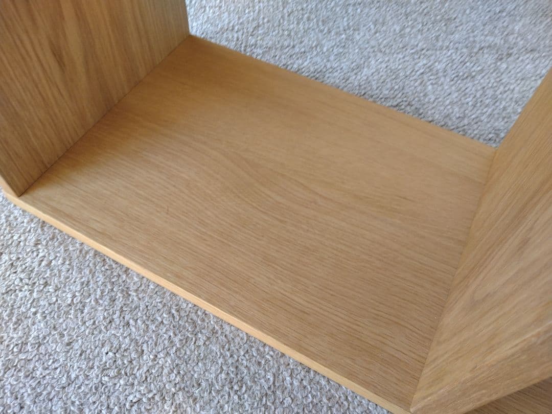 【美品】MUJI無印良品 スタッキングシェルフ2×1段/オーク材オープンラック棚