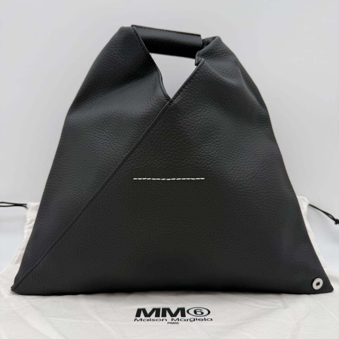【未使用】MM6 メゾンマルジェラ レザーミニジャパニーズ トートバッグ 黒
