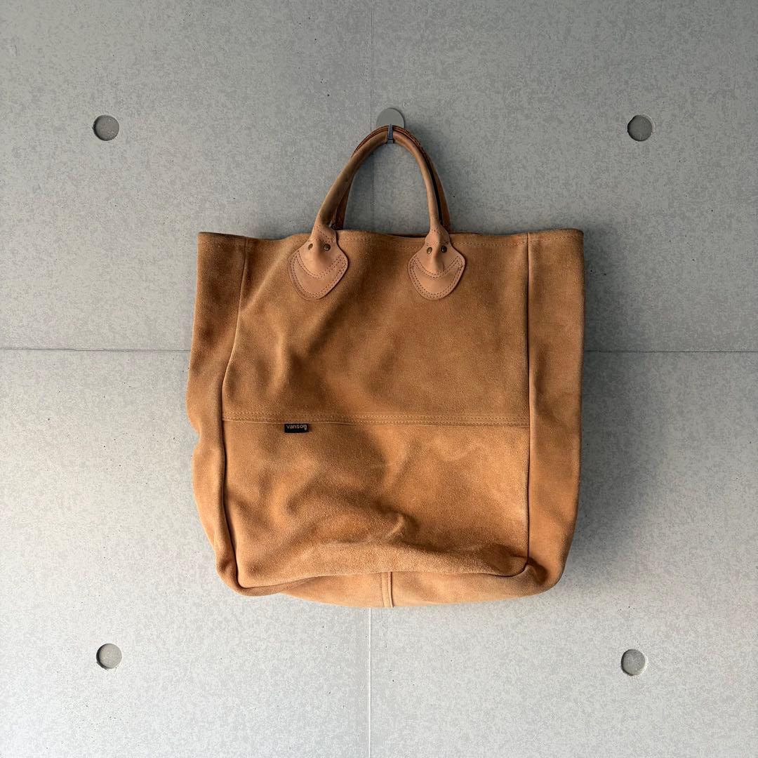vanson ベージュ スエード トートバッグ