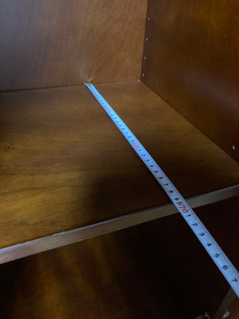 ダークブラウン 木製 本棚 ガラス扉付き