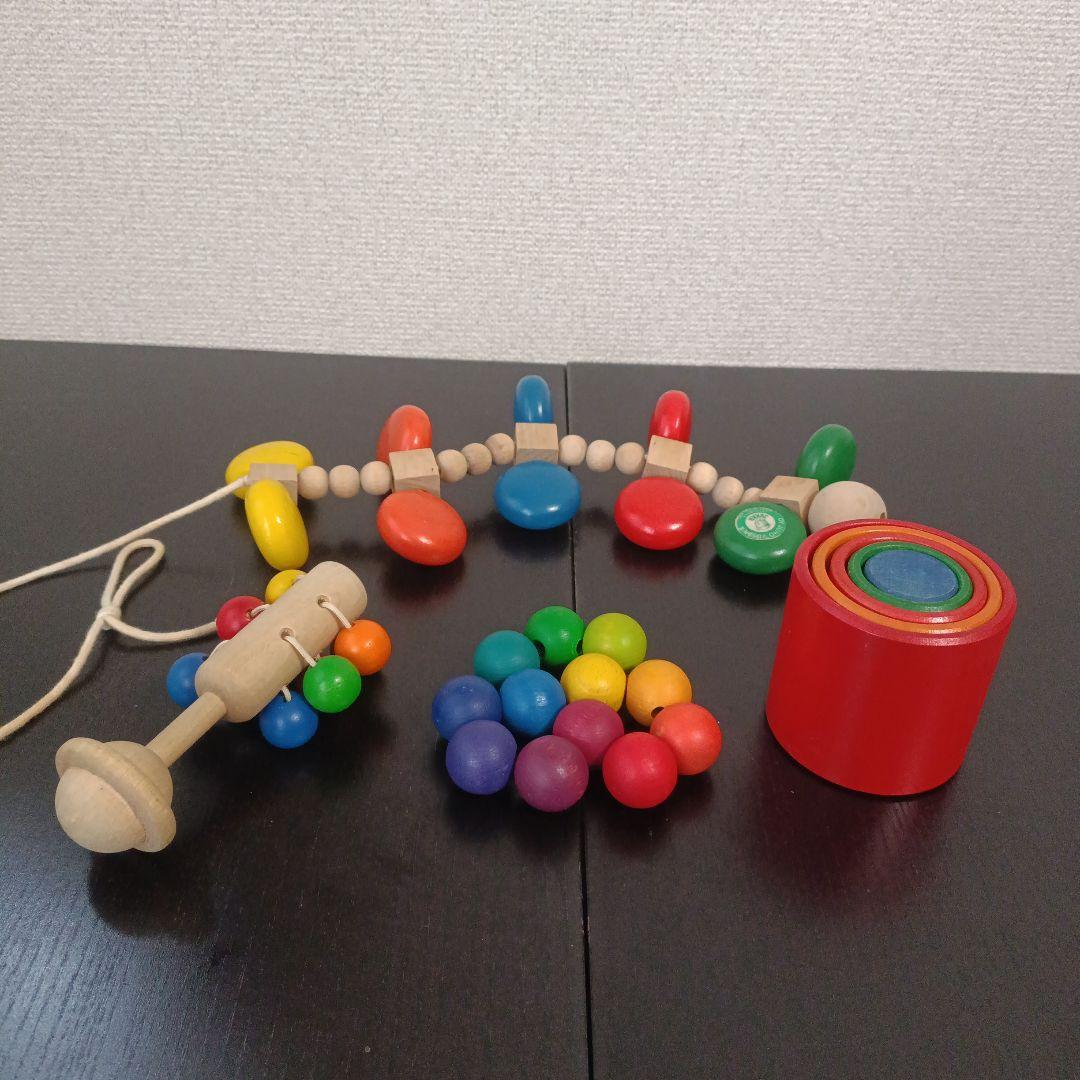 赤ちゃん木製玩具セット