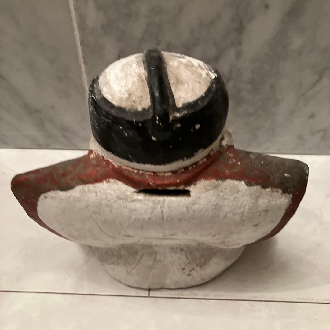 アンティーク約100年前瞳やおでこ、笑顔が美しく着物が素敵な金運、幸福を招く福助