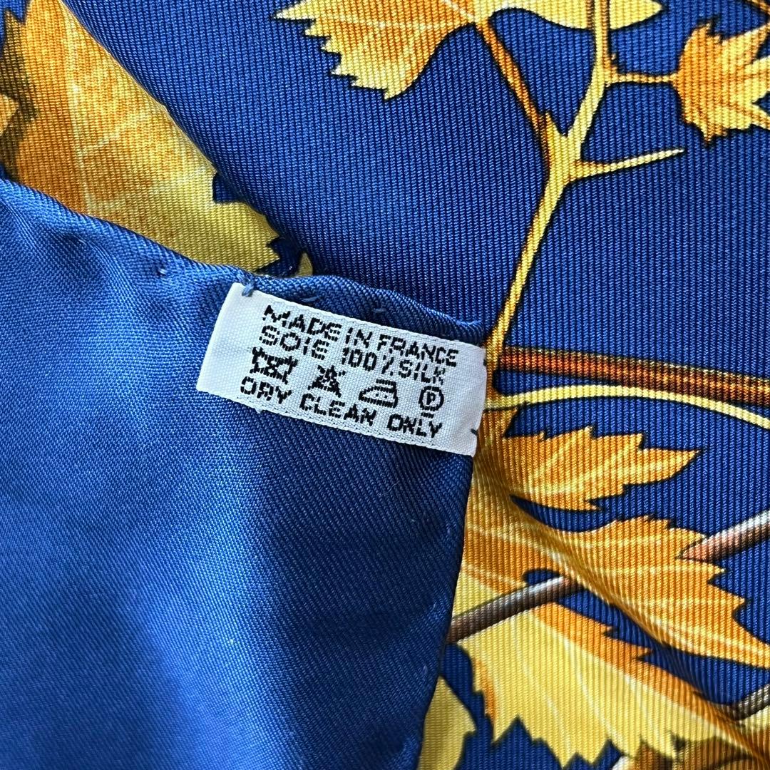 ☘*️様 hg【used】HERMES スカーフ カレ90 ブドウ　収穫VEND