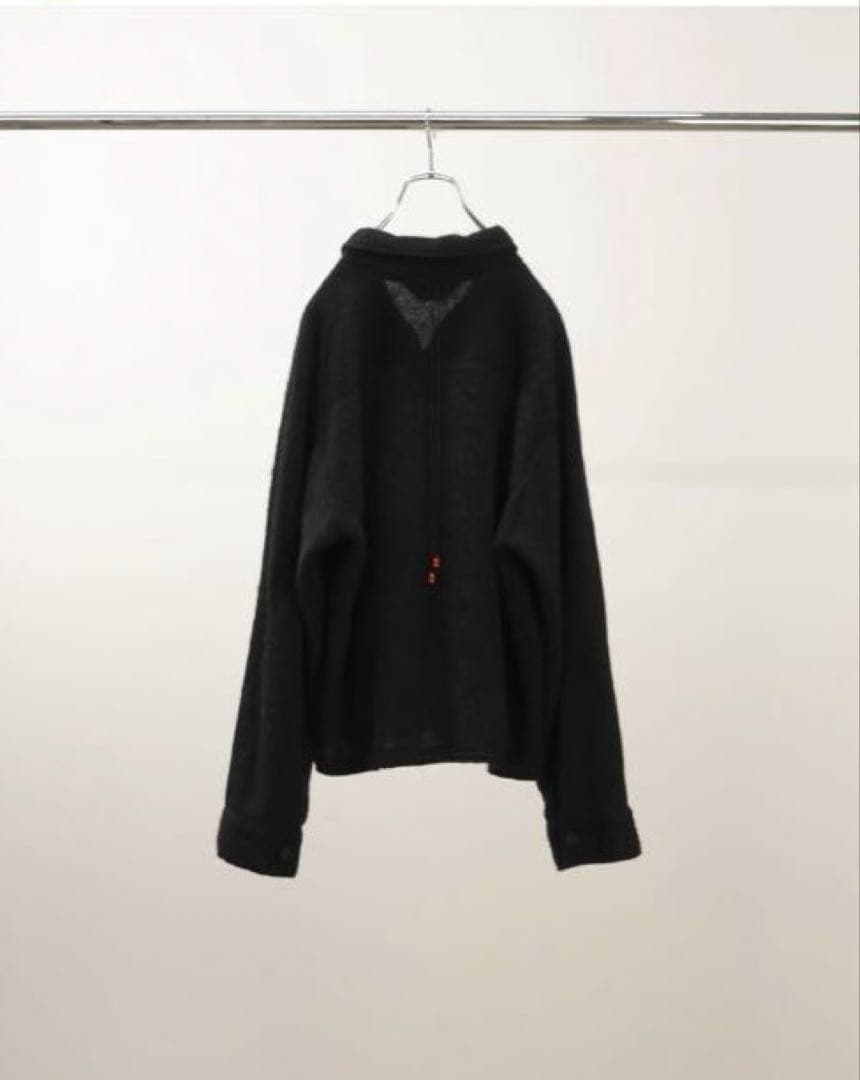 アンセルム　SHAGGY ZIP UP SHIRTブラック新品未使用　サイズ２