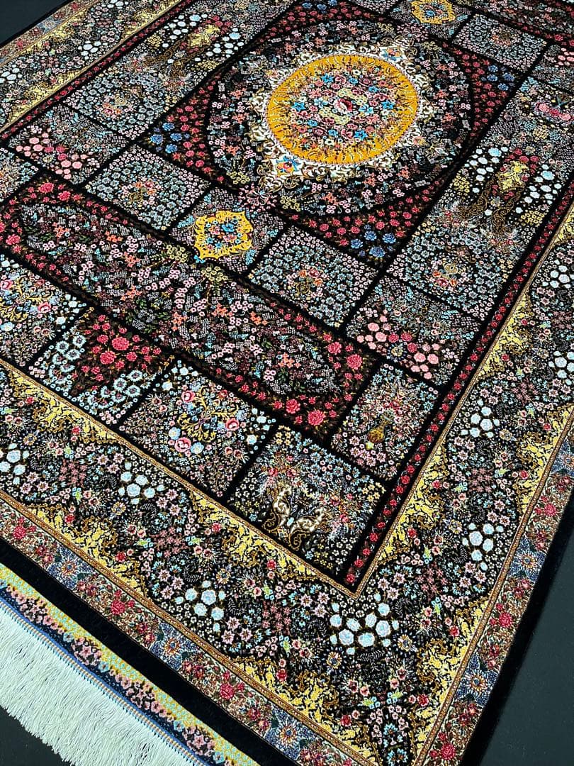 最高級 ペルシャ絨毯シルク イラン クム産 約225万ノット150×226cm