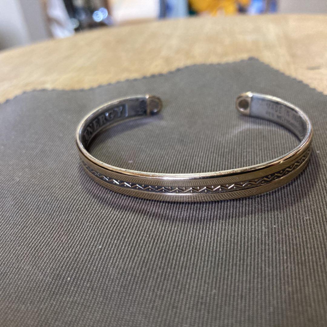 K18/シルバー 磁気ブレスレット