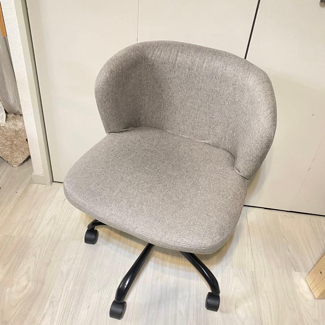 【かなでもの】 Modern Fabric 丸みのあるファブリック デスクチェア