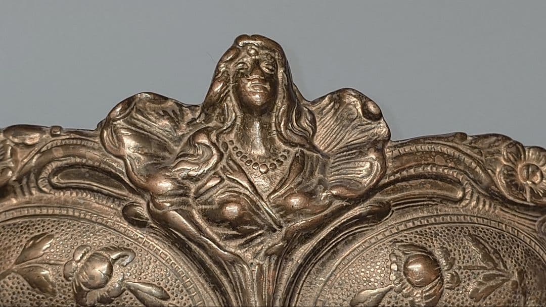 真鍮製 アンティーク ジャルディニエール　アールヌーボーデザイン