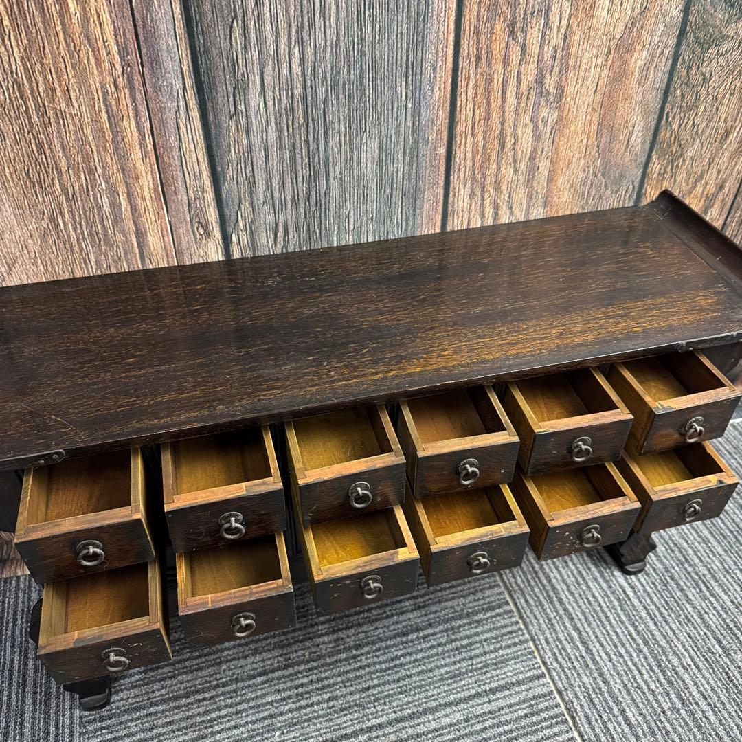 アンティーク家具 レトロ家具 逸品 李朝家具 15杯抽斗 百味箪笥 飾り棚