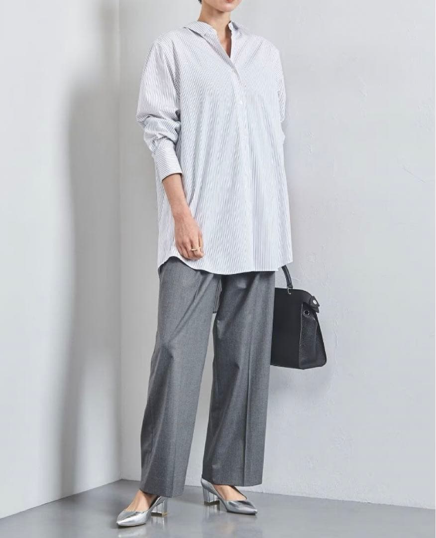 美品ユナイテッドアローズRIOPELE ノーカラー ジャケット&ストレートパンツ