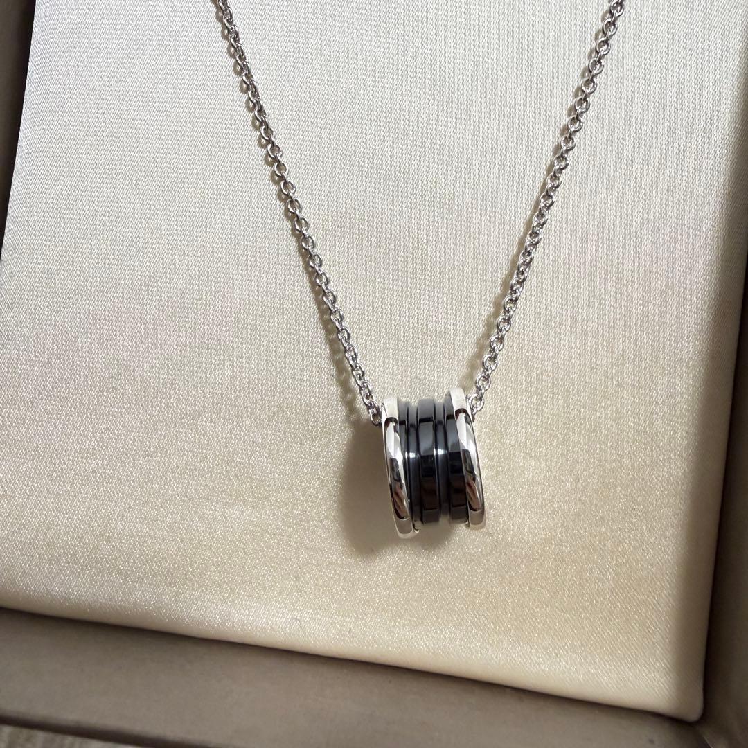 【新品　未使用】BVLGARI ネックレス シルバー ブラック セラミック