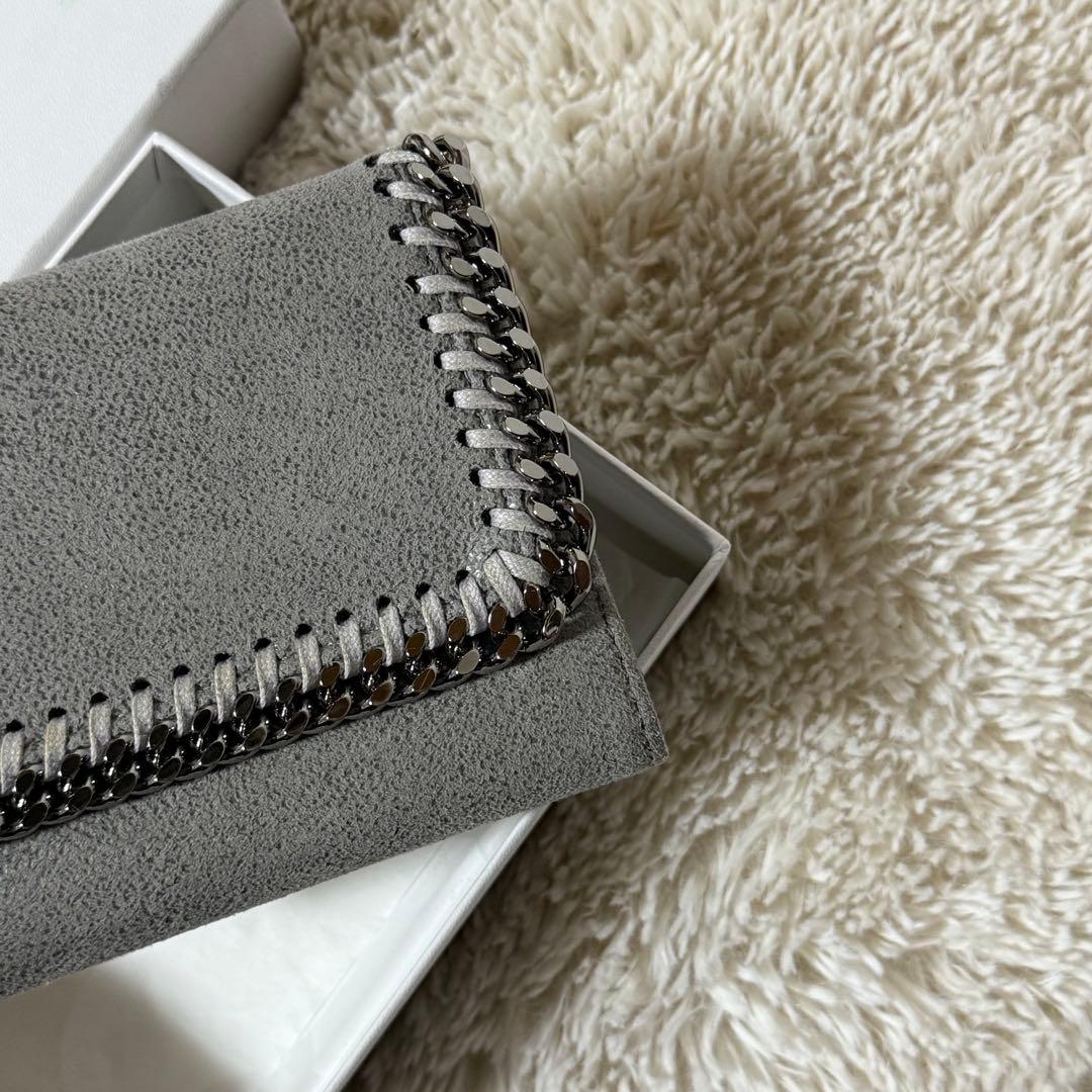 ⭐️未使用級⭐️　ステラマッカートニー　ファラベラ　三つ折り財布　ライトグレー