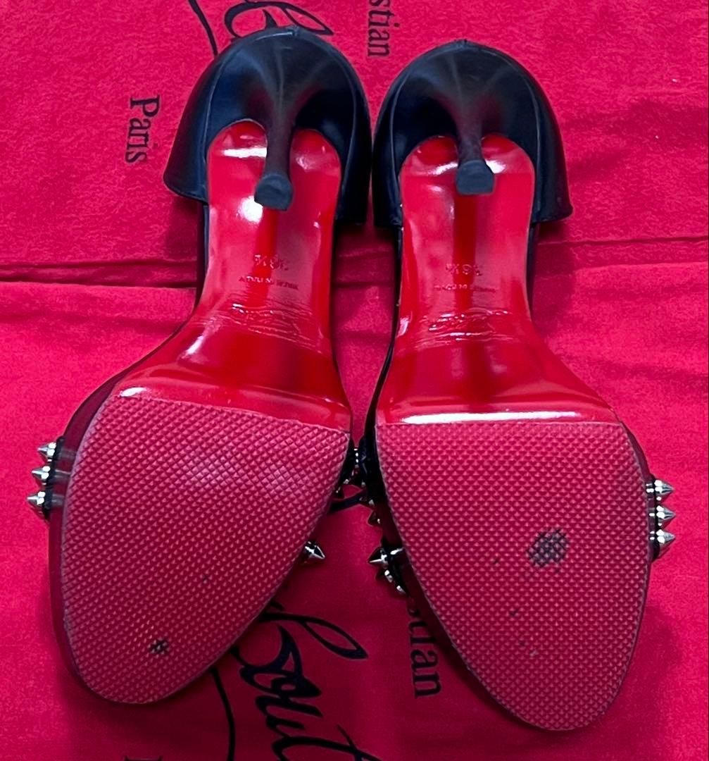 Christian Louboutin ブラックスタッズハイヒール 36 1/2