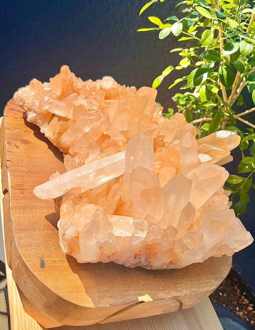 超BIG ヒマラヤ水晶　天然ピンク　マニカラン産　クラスター【6.8㌕】　置物