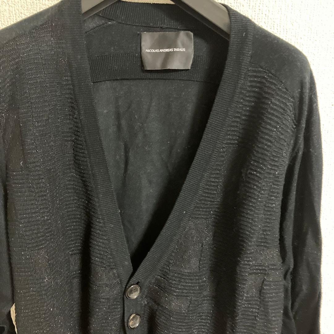 ニコラアンドレアタラリス　カーディガン　ラメ加工　黒　XS