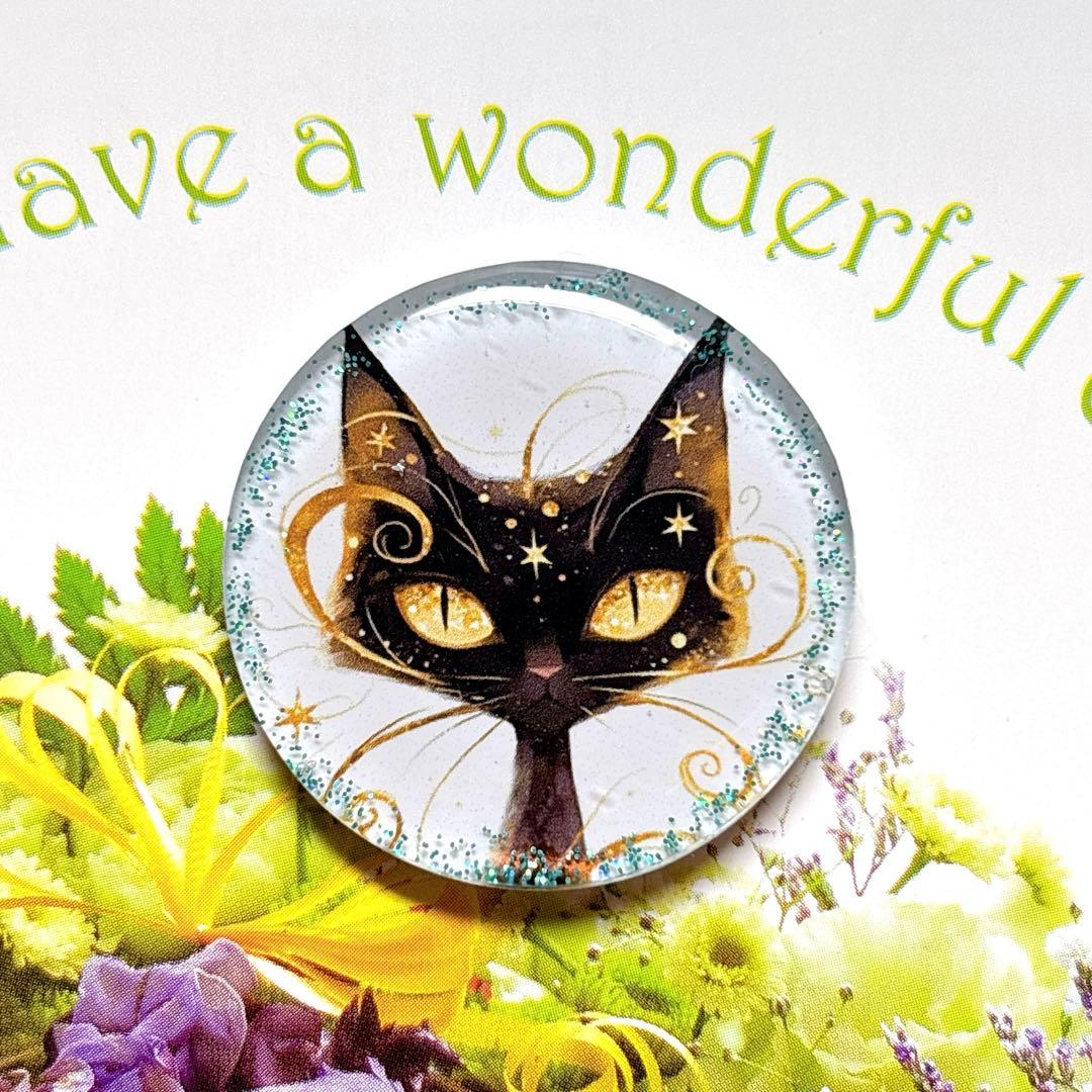 NO 580レジン　ヘアゴム　ブローチ　ハンドメイド　猫ちゃん