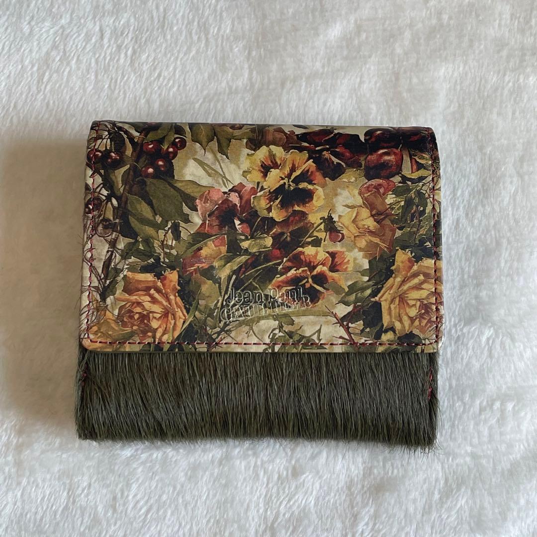 Jean Paul GAULTIER ジャンポールゴルチエ 財布 花柄 ハラコ