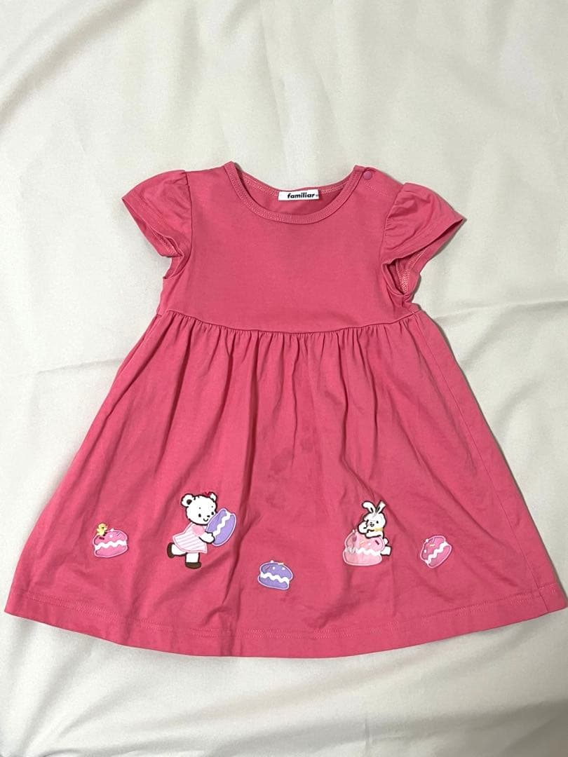 familiar ピンク ワンピース 90cm