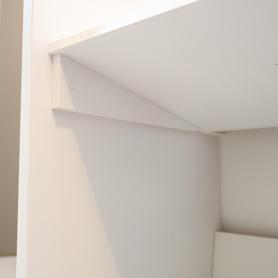 ディノス 2段 ワゴンラック キャスター付 ホワイト ブックシェルフ 本棚