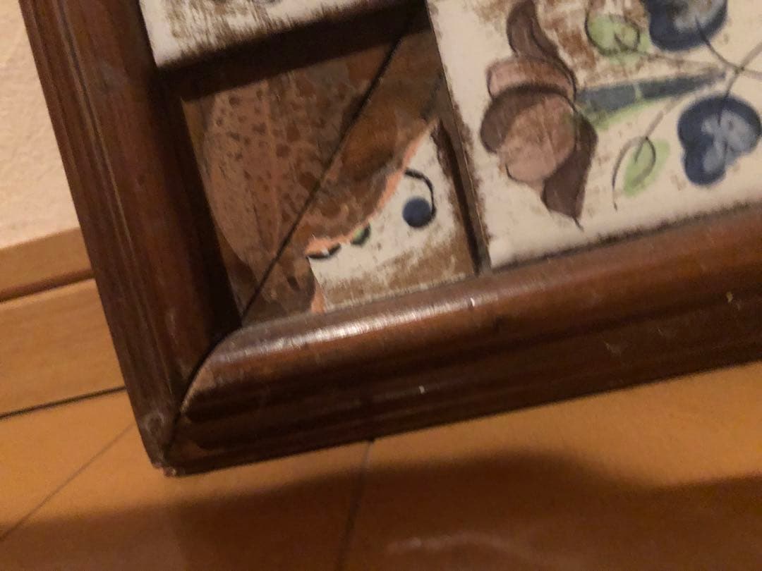 アクタス　鏡　スペイン家具　タイル欠けあり　長方形　アンティーク