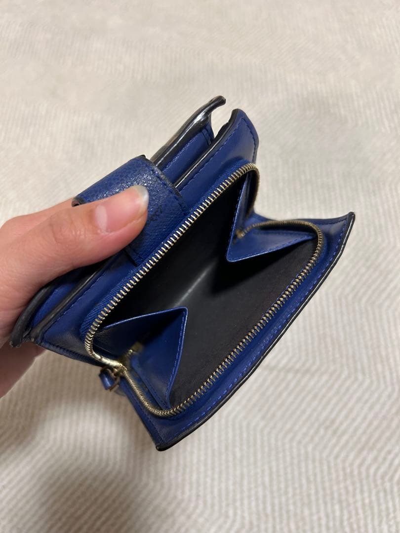 ス*ミ様 FENDI 二つ折り財布 FFロゴ ブラウン/ブルー 箱付き