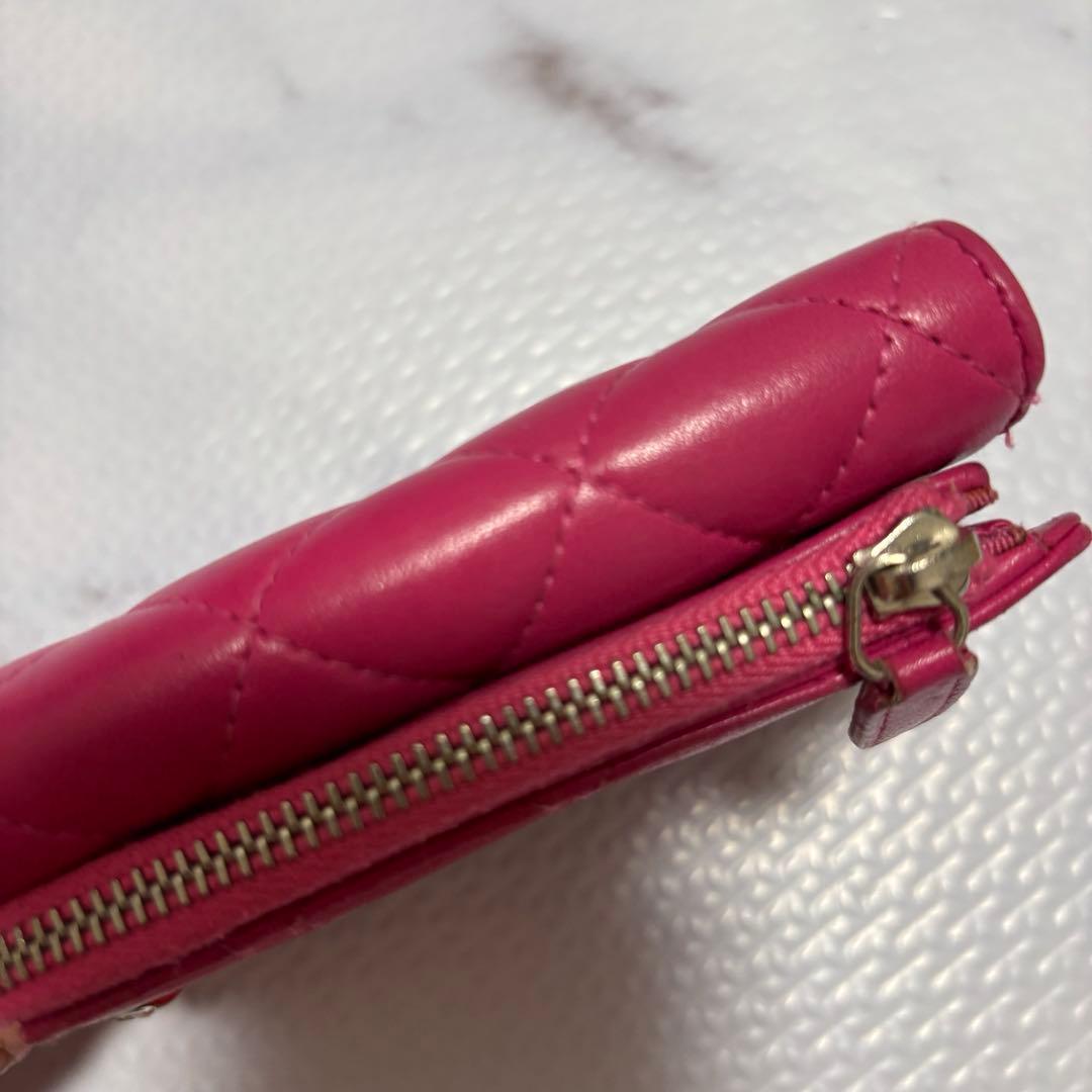 CHANEL 三つ折り ウォレット ピンク