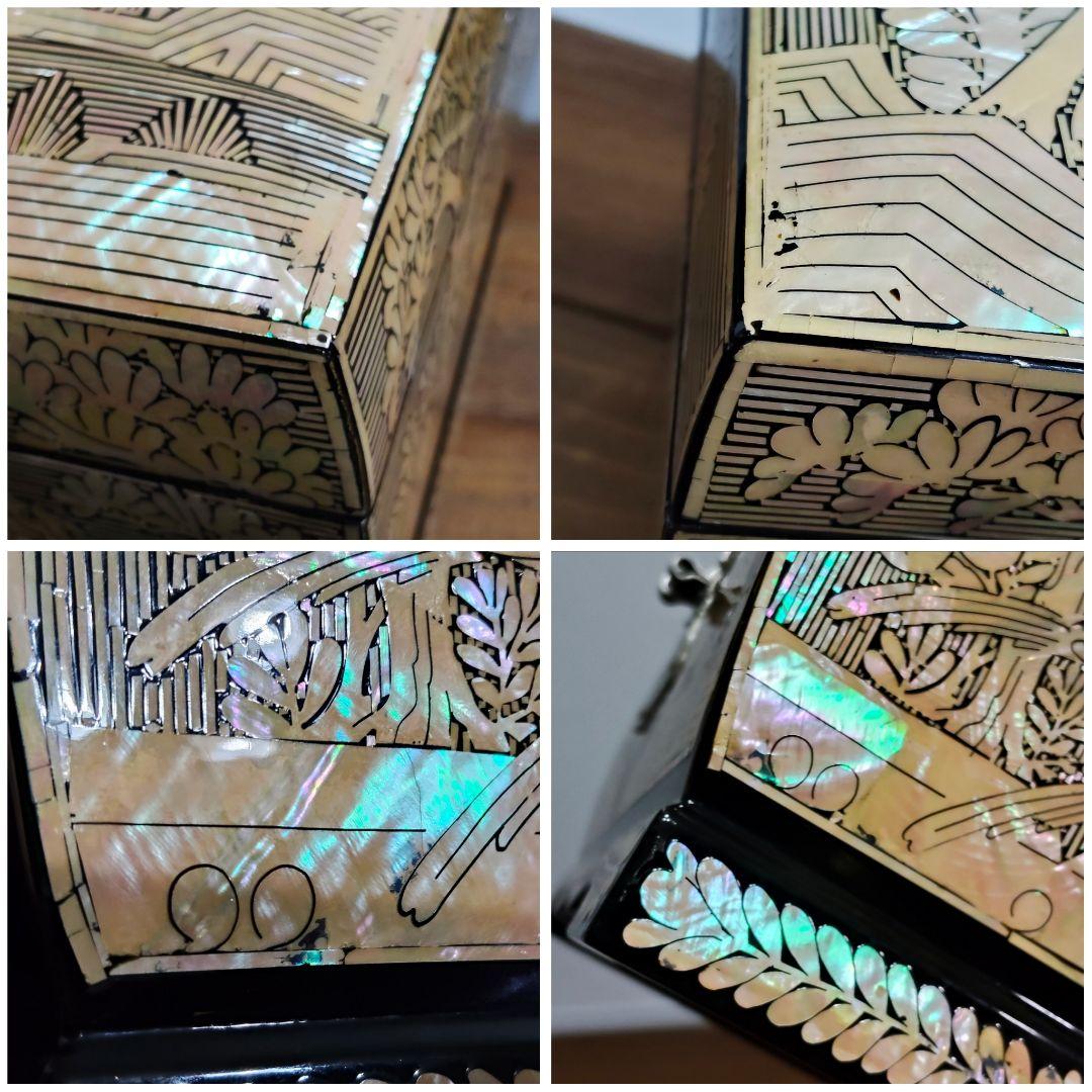 韓国伝統工芸 螺鈿細工 ジュエリーボックス ケース 小物入れ 鶴 宝石箱