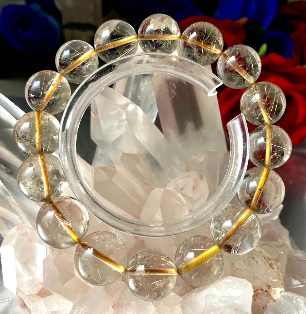 オールドヒマラヤコレクション　ガネーシュヒマール　ルチル　約14ミリ