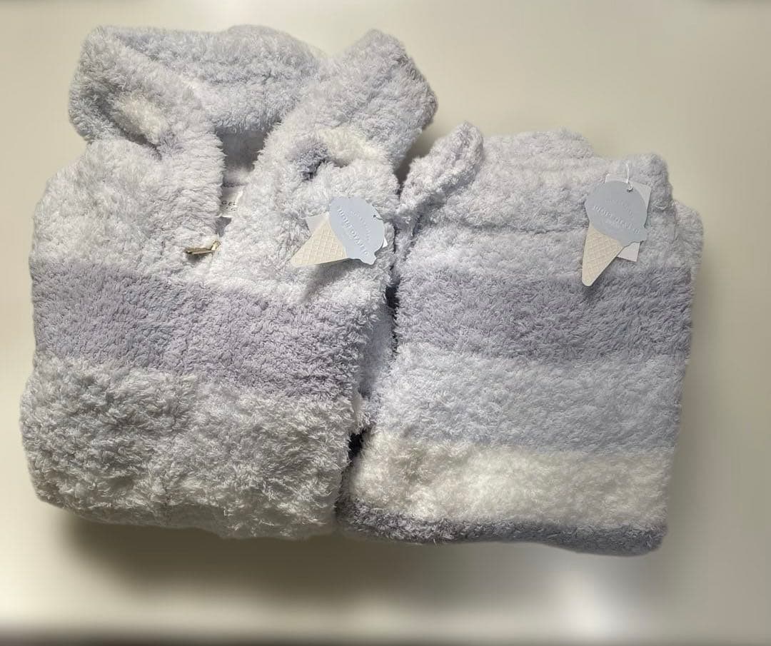 ジェラートピケ 上下セット パーカー ロングパンツ フリーサイズ