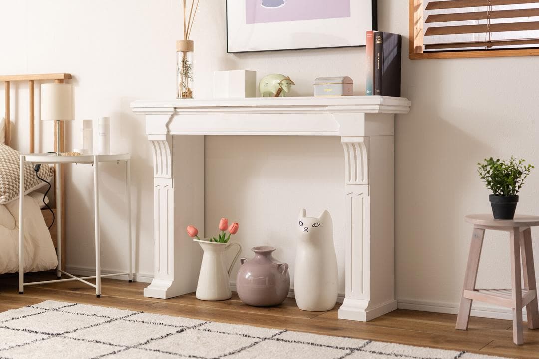 アンティーク調 マントルピース　ブラウン☆暖炉 リビング 幅100