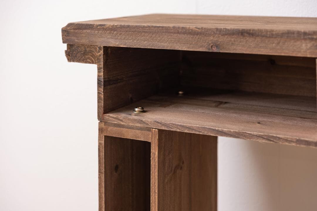 アンティーク調 マントルピース　ブラウン☆暖炉 リビング 幅100