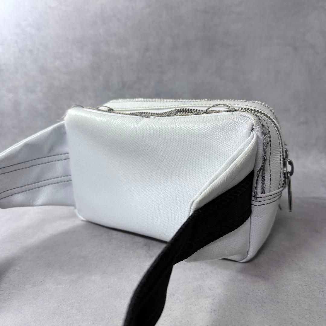 良品✨DIESEL コーテッドキャンバス Wコンパートメント ボディバッグ