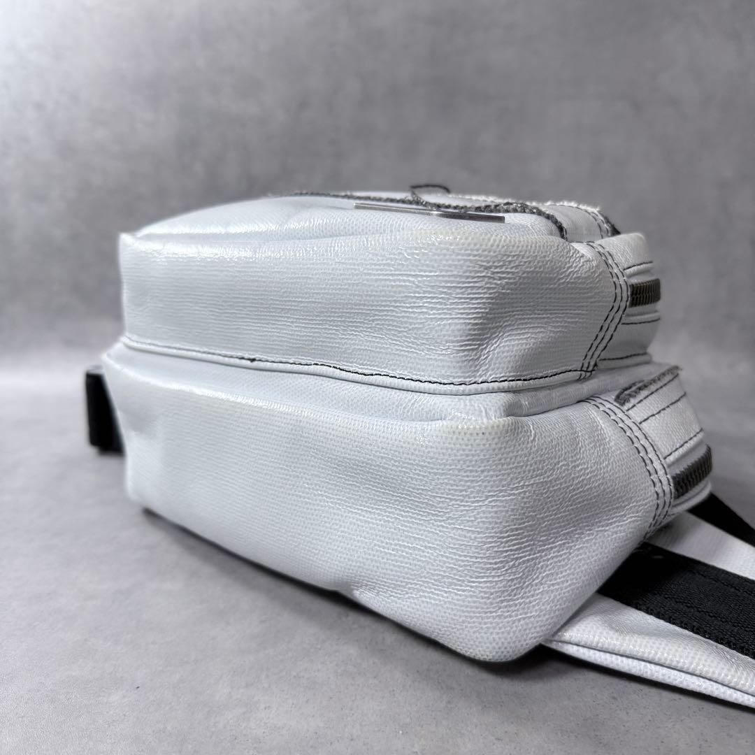 良品✨DIESEL コーテッドキャンバス Wコンパートメント ボディバッグ