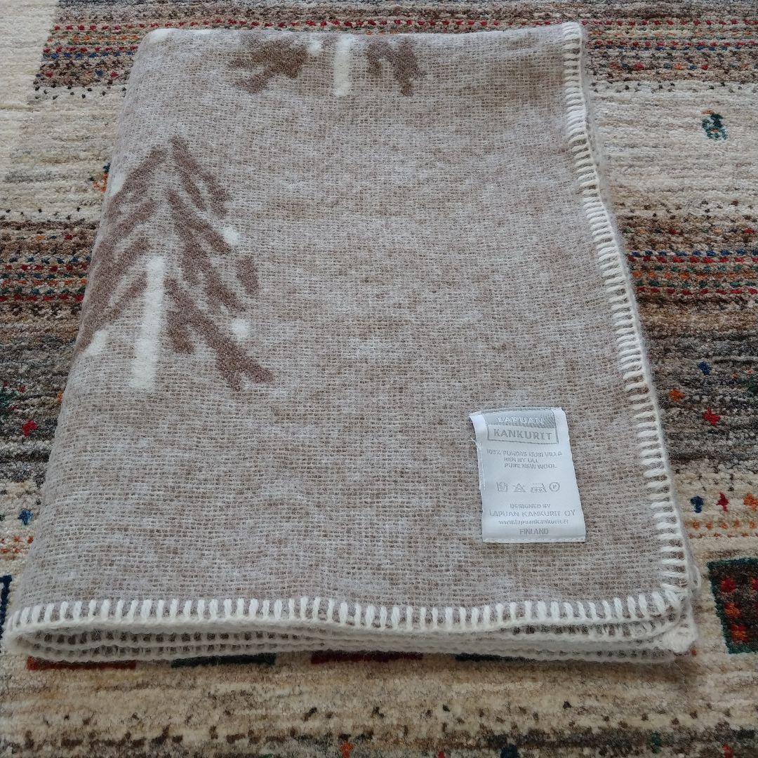 ラプアンカンクリ　ウールブランケット　森　86×130