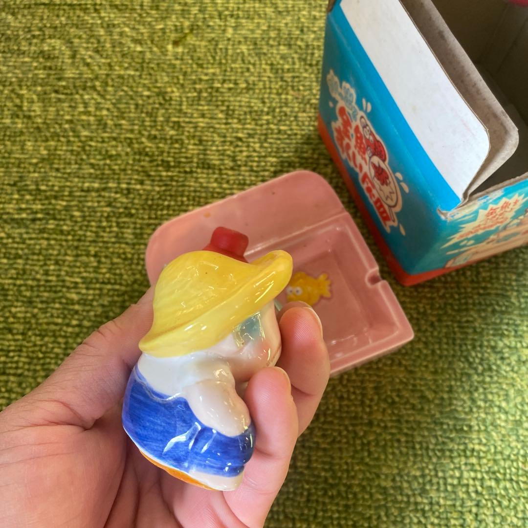 昭和レトロポップ　水の出る金魚すくい灰皿　可愛い　面白い　ユニーク　陶器人形