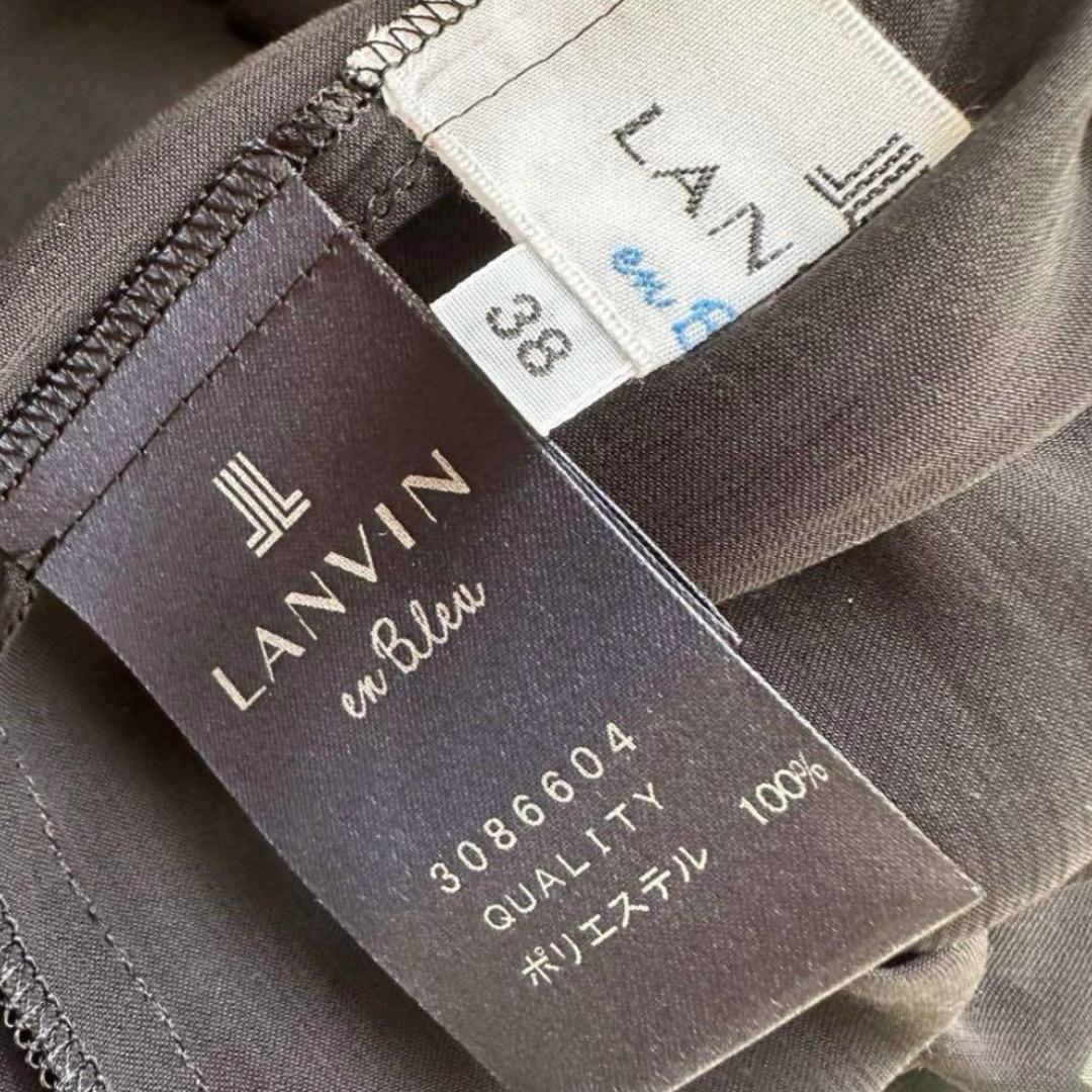 新品未使用 ランバン 楊柳シフォンボウタイブラウス