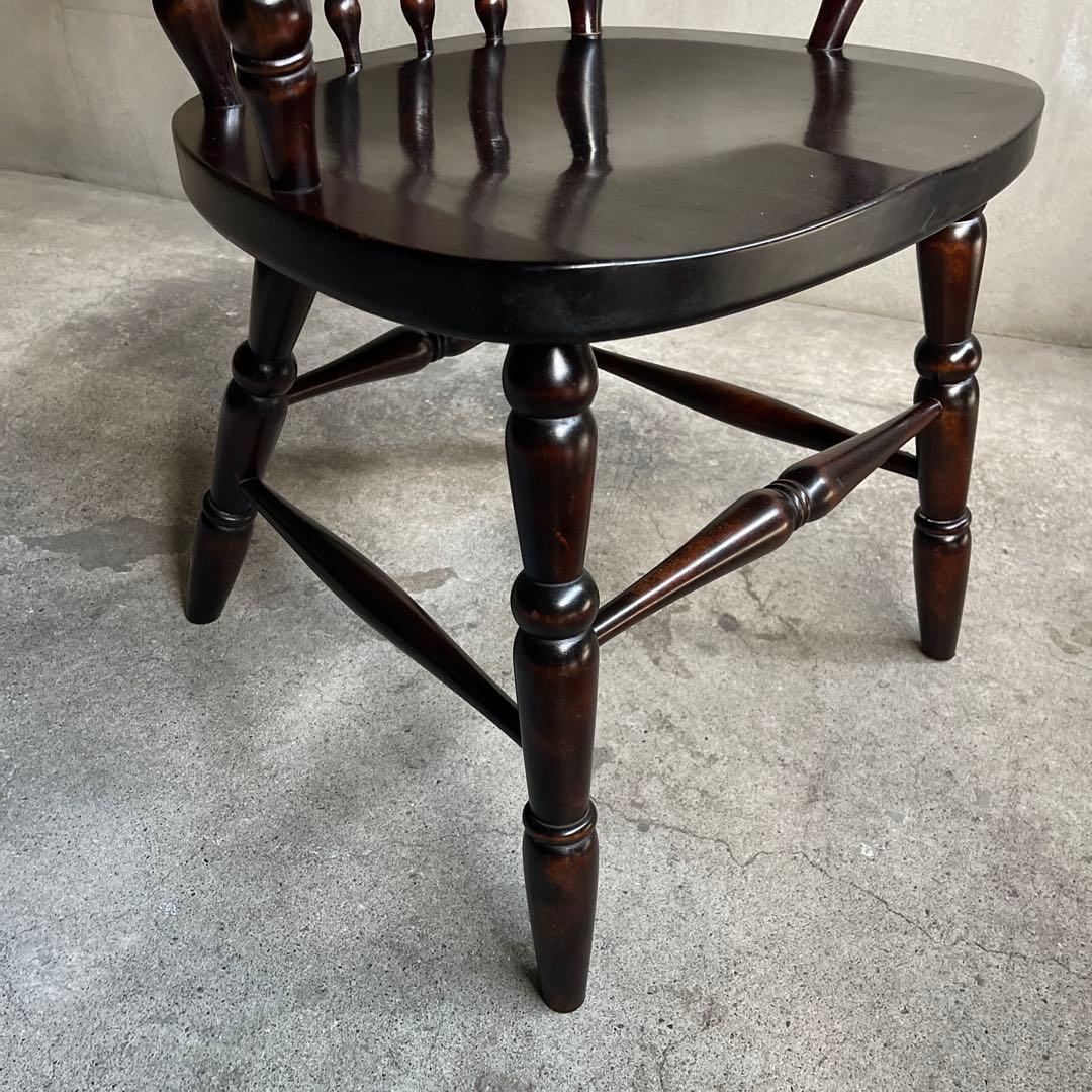 北海道民芸　アームチェア　カバ 樺 無垢材 食卓椅子 肘掛け椅子