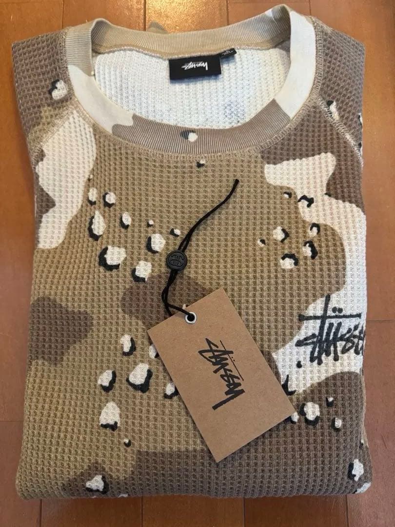 2025SS Stüssy ラグランサーマルベーシックストック　デザートカモ　L