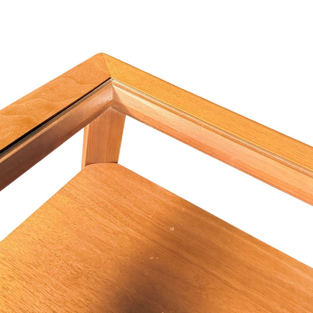 HR744 【希少デザイン】karimoku ガラストップテーブル　TU3287