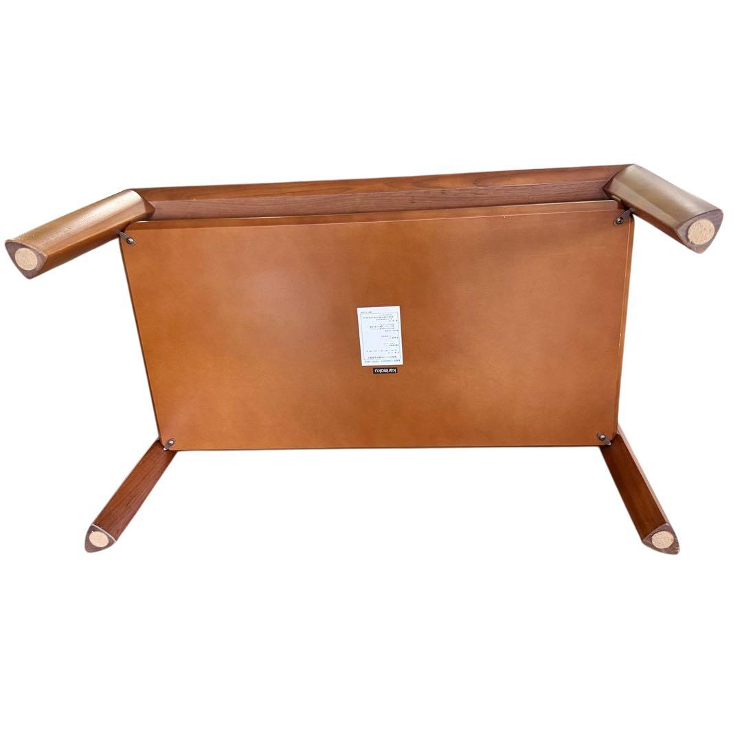 HR744 【希少デザイン】karimoku ガラストップテーブル　TU3287