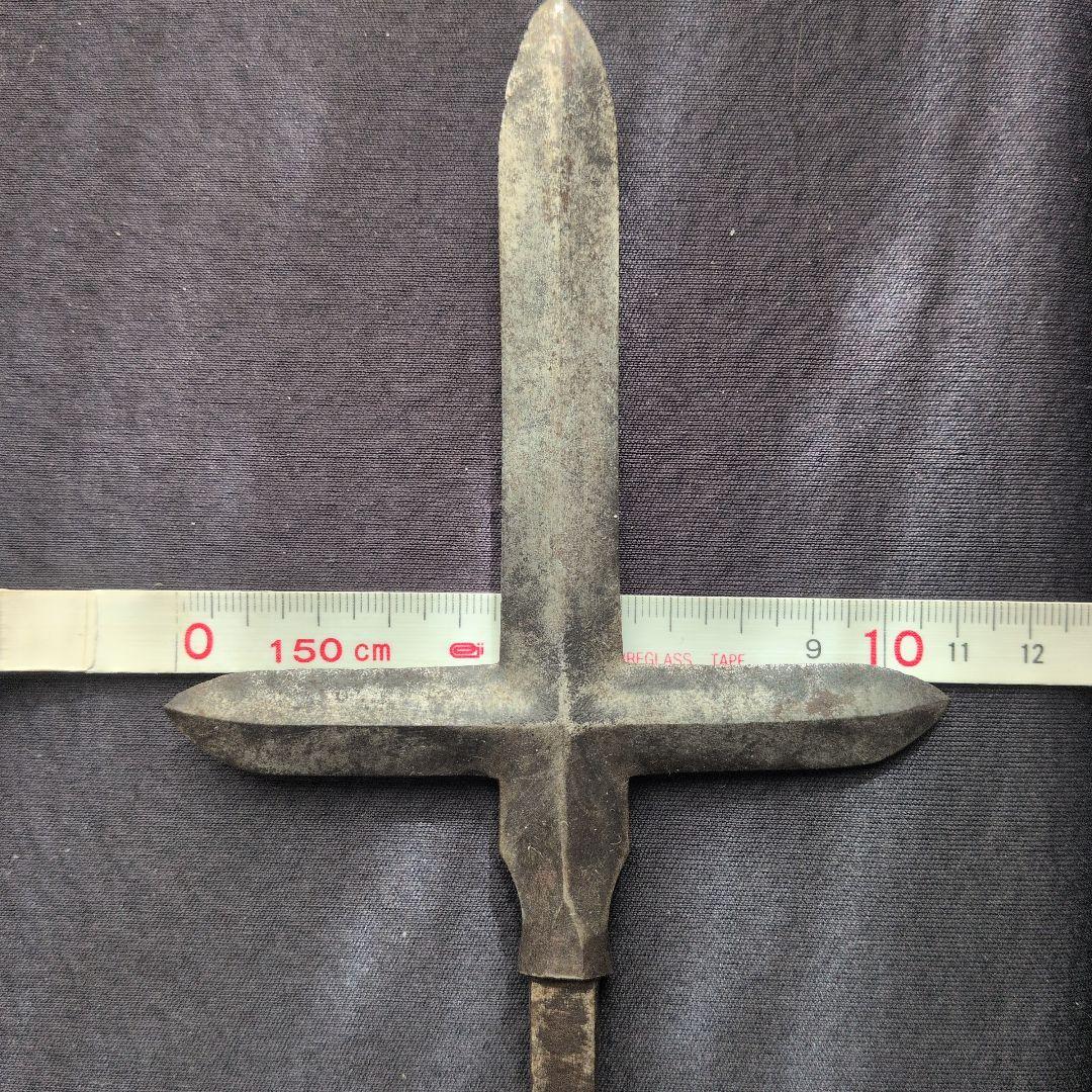 矢じり　武道具　十文字槍　鏃　古式　弓道具　鉄製　職人作　美術品
