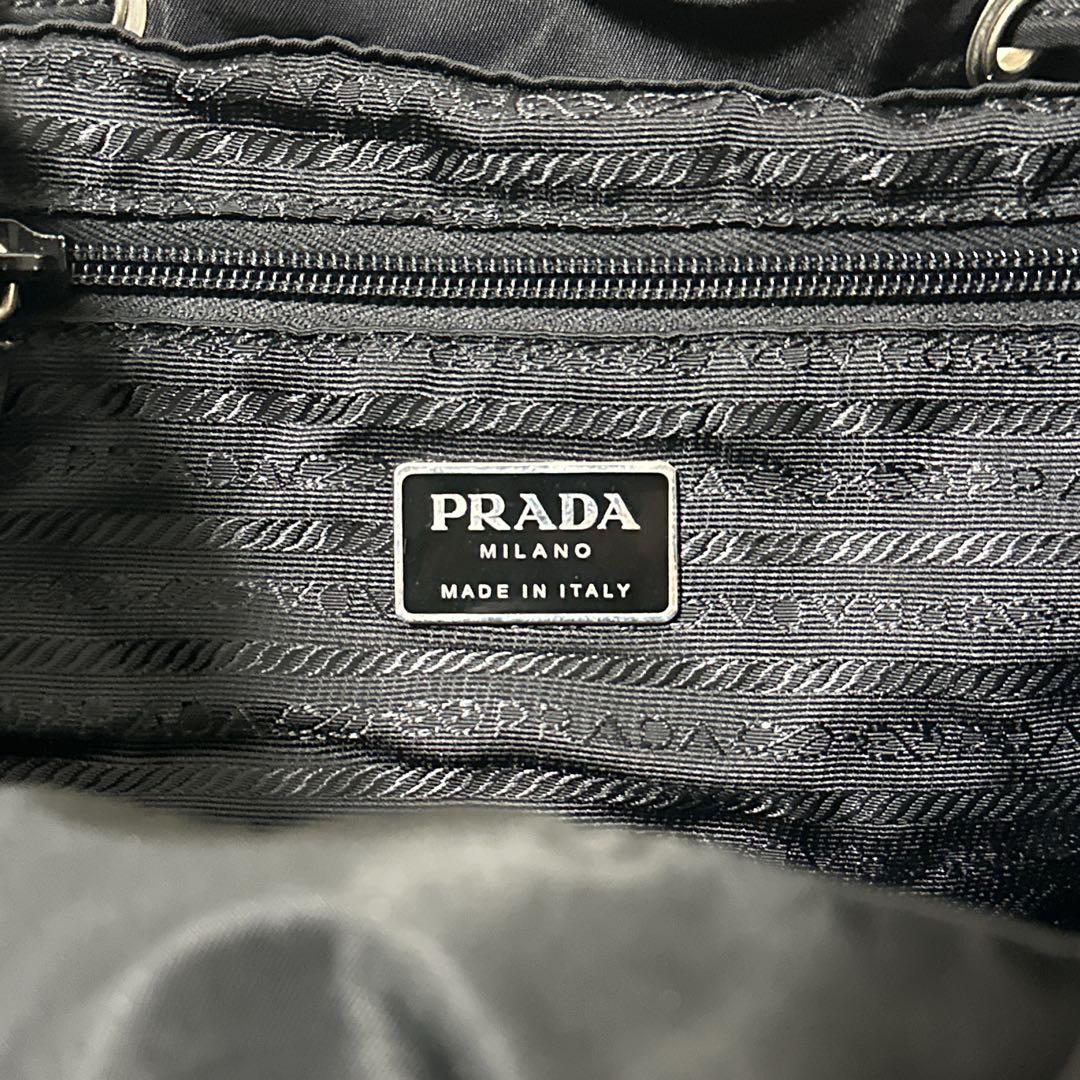 【大人気】PRADA リュック 黒 バックパック ナイロン 三角ロゴ 正規品