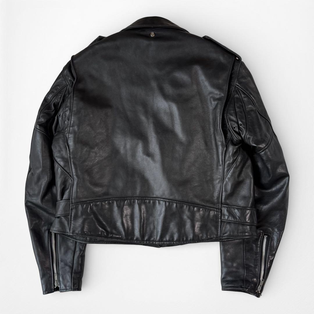 Schott 118 ダブルライダース 46 ブラック カウハイド USA 黒