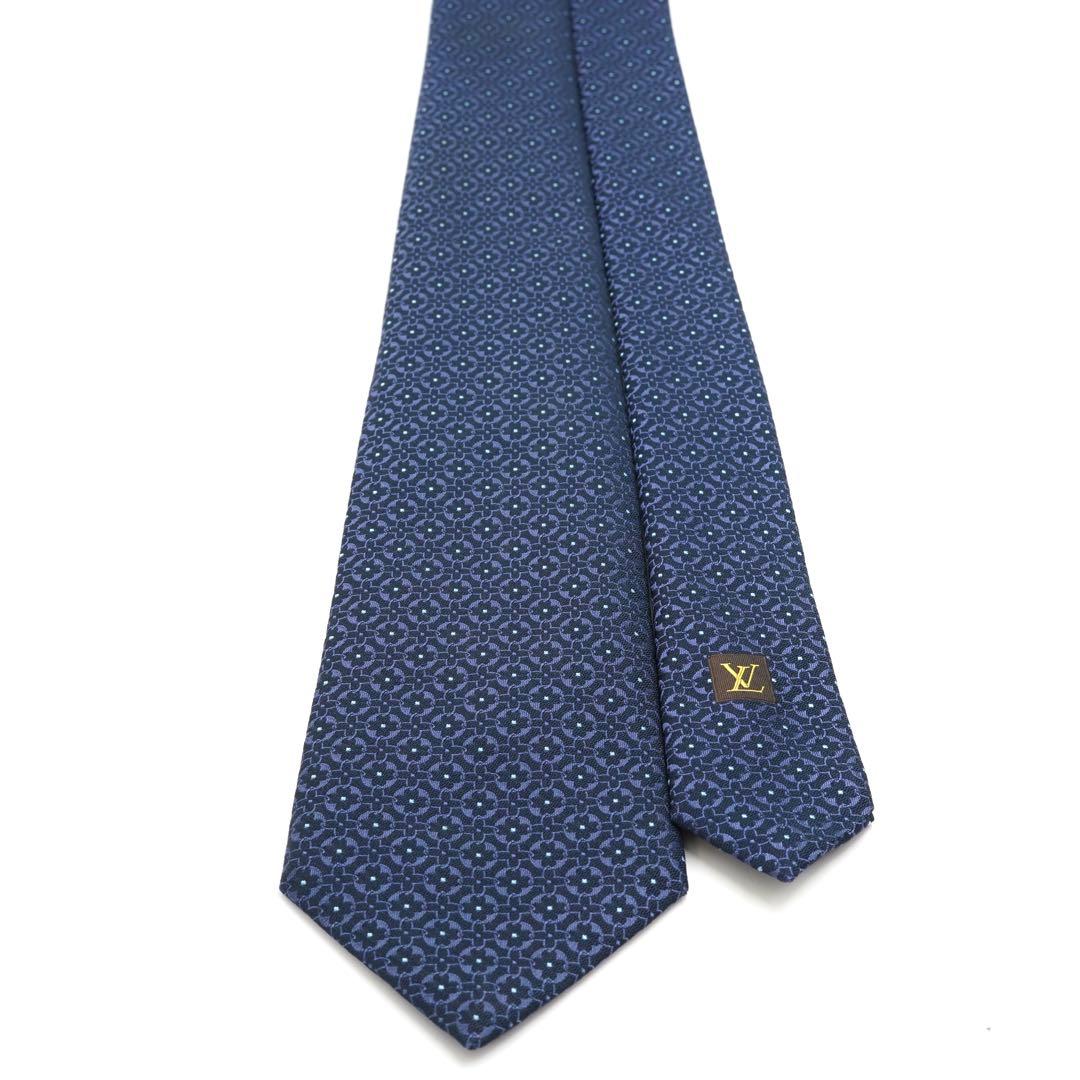 ✨新品未使用品✨　LOUIS VUITTON ネクタイ モノグラム　ネイビー